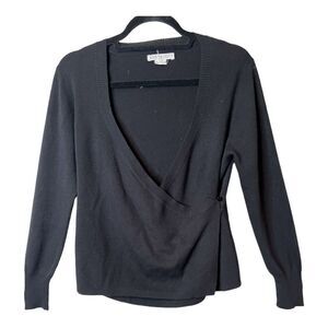Ann Trinity Women’s Long Sleeve Wool Blend Wrap Sweater Size Medium